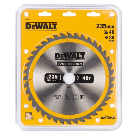 Tarcza do cięcia drewna 235x30x40T DeWalt - obrazek 2