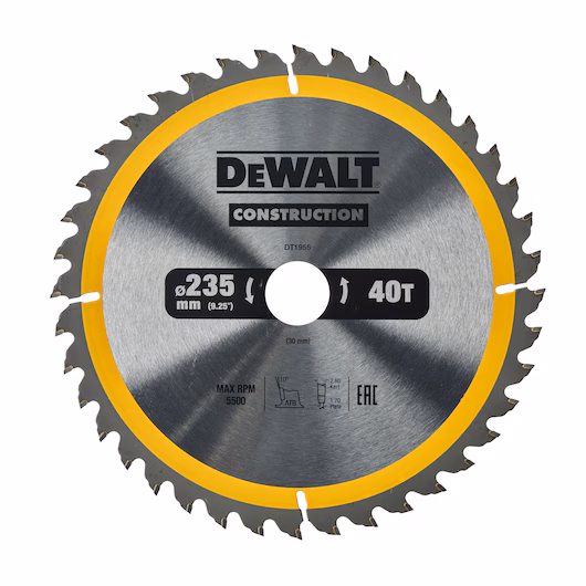 Tarcza do cięcia drewna 235x30x40T DeWalt