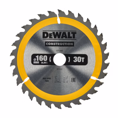 Tarcza pilarska do drewna 160 x 20 mm 30T DeWalt DT1932-QZ