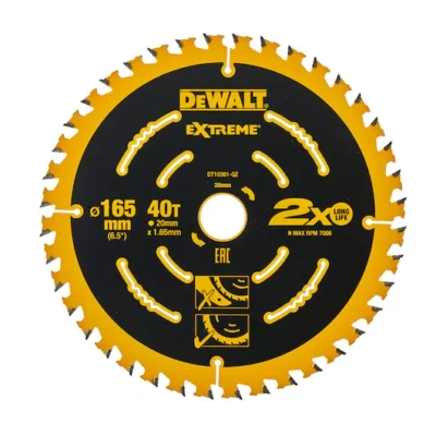 Tarcza pilarska do drewna 165 x 20 mm 40T DeWalt DT10301-QZ