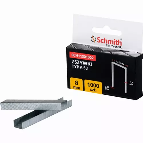 Zszywki typ A 8 mm 1000 szt. Schmith SCH11S01002
