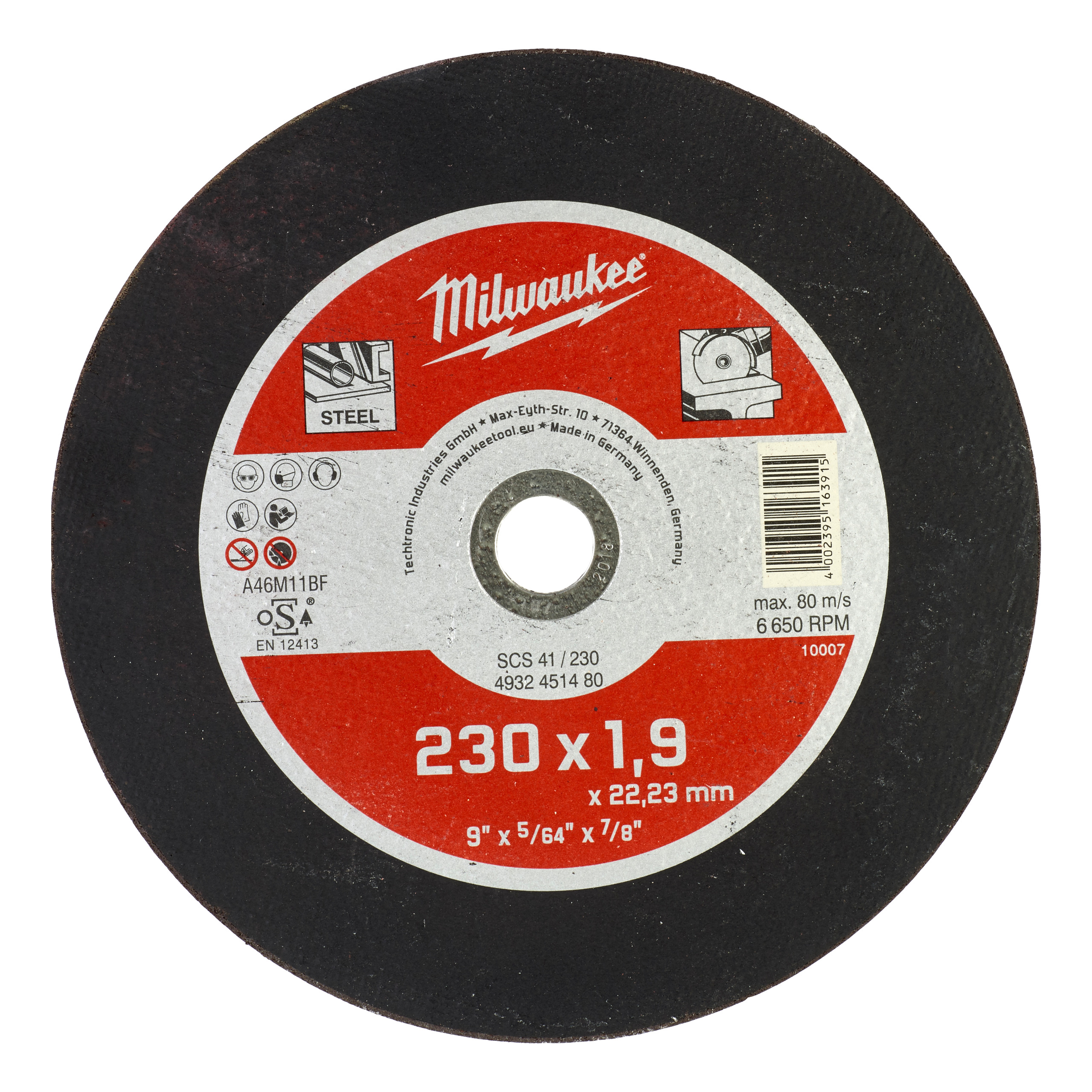 Tarcza do cięcia metalu 230 x 1,9 mm Milwaukee 4932451480