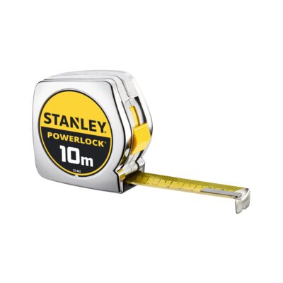 Miara zwijana Stanley PowerLock 10 m x 25 mm, obudowa chromowana 0-33-442