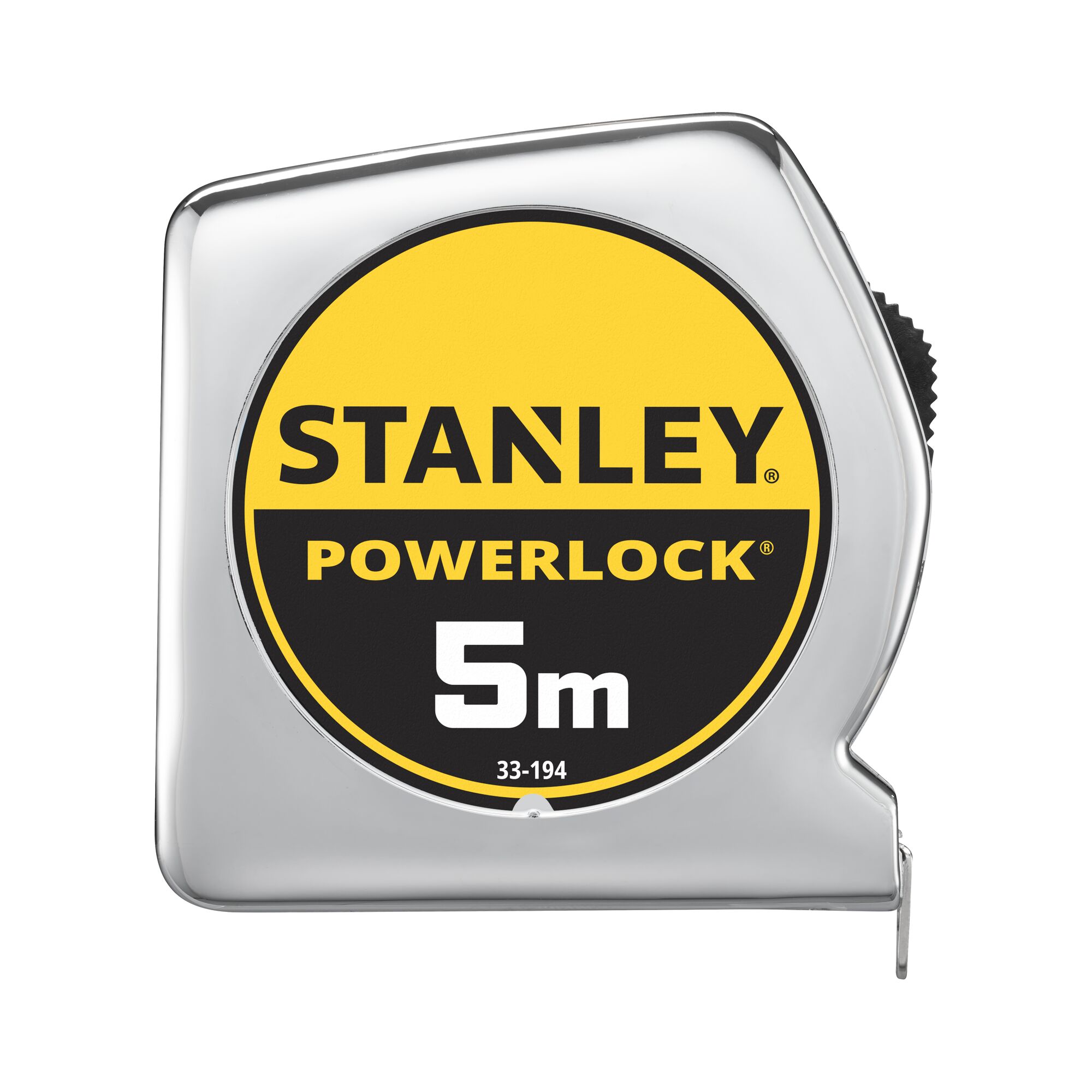 Miara zwijana Stanley PowerLock 5 m x 19 mm, obudowa chromowana 1-33-194