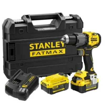 Wiertarko-wkrętarka udarowa bezszczotkowa Stanley FatMax V20 z 2 akumulatorami 4,0 Ah w walizce ProStack SFMCD726M2T-QW