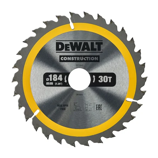 Tarcza pilarska do drewna 184 x 30 mm 30T DeWalt DT1942-QZ