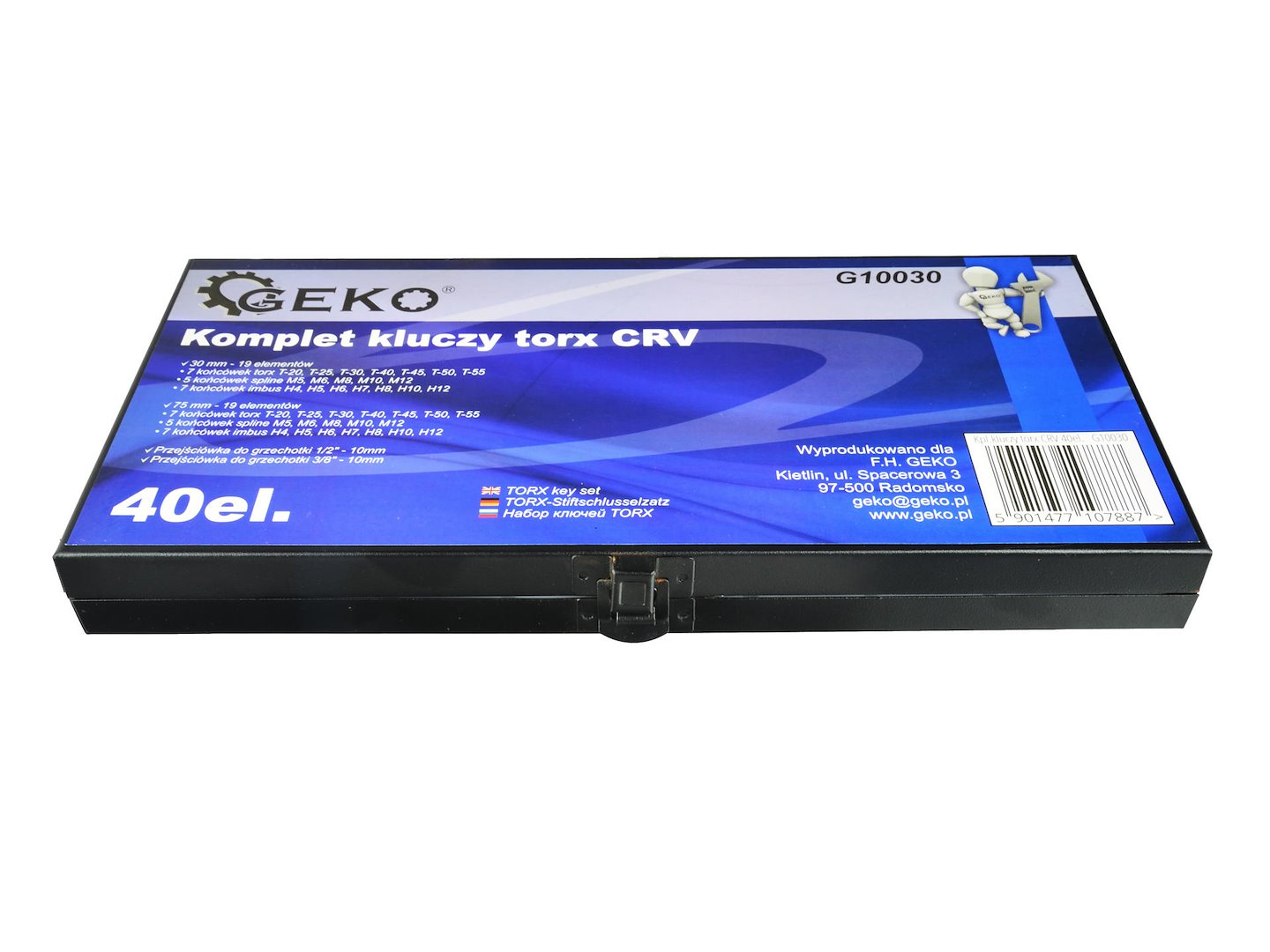 KOMPLET KLUCZY TORX CRV 40 ELEMENTÓW